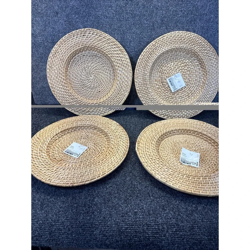 Vtg~IKEA~Woven Plate Chargers~12.5